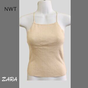 NWT ZARA Beige Natural Tank Top, Sz M